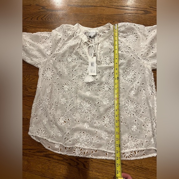 Johnny Was Jade line River Eyelet Blouse, L, NWT - Picture 9 of 10